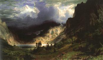 Albert Bierstadt : Storm in the Rocky Mountains, Mt. Rosalie